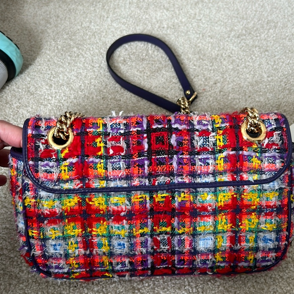 Gucci GG Marmont red/violet lily multicolor crossbody - Picture 9 of 17